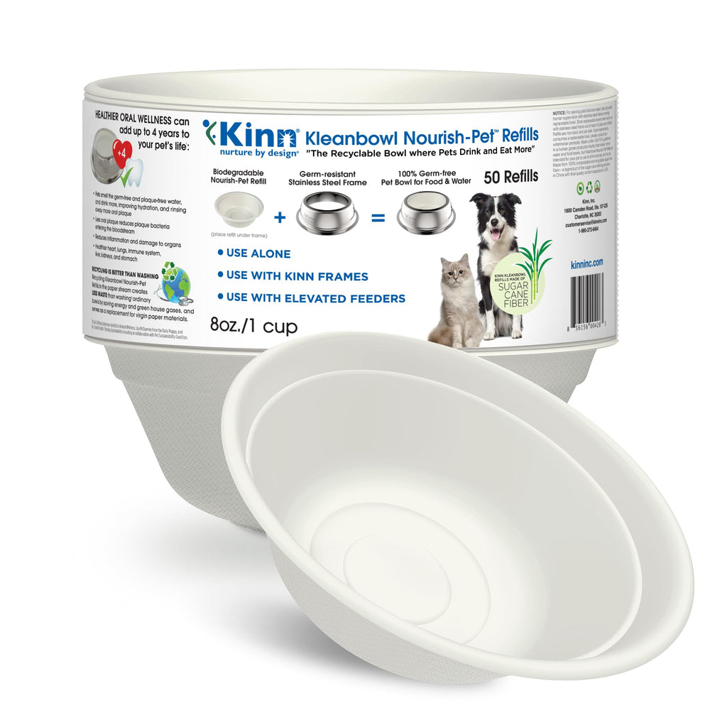 Kinn Kleanbowl tazón desechable para perro de 8 oz, ideal para viajes sin lavar.
