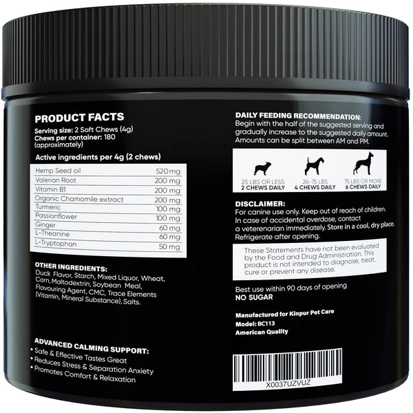 Kinpur Calming Chews, evita estímulos intensos con enfoque suave y seguro.