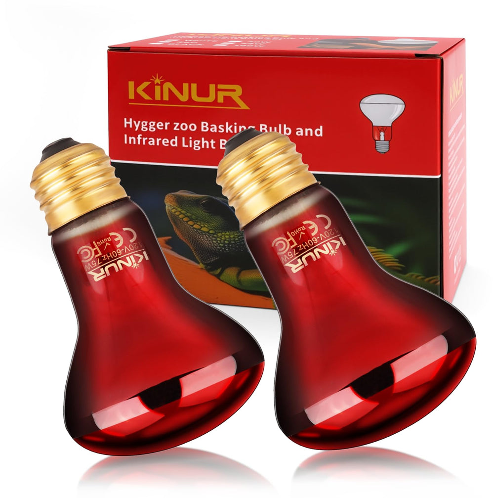 Kinur 75W lampara calor reptil terrario para calor estable