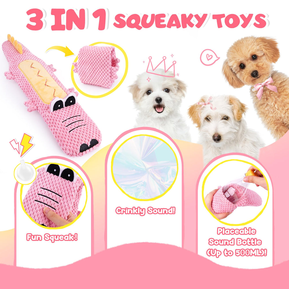 KIPRITII: peluche con sonido rosado para perrito; estimula curiosidad y juego.