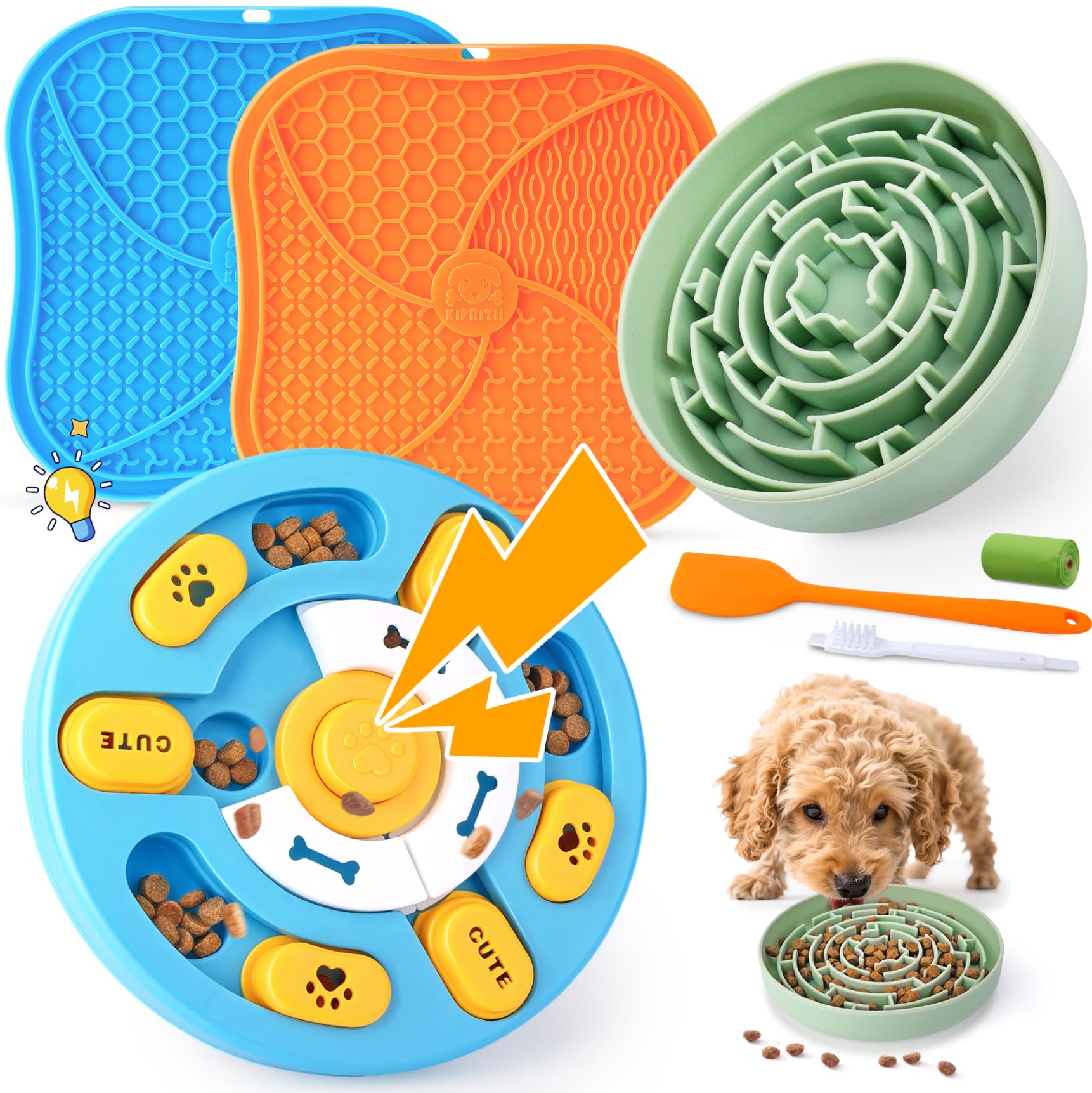 KIPRITII set de enriquecimiento para perros estimula la mente durante las actividades diarias.