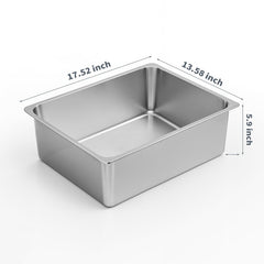 Kirecoo caja de arena para gato, vista lateral, resistente.