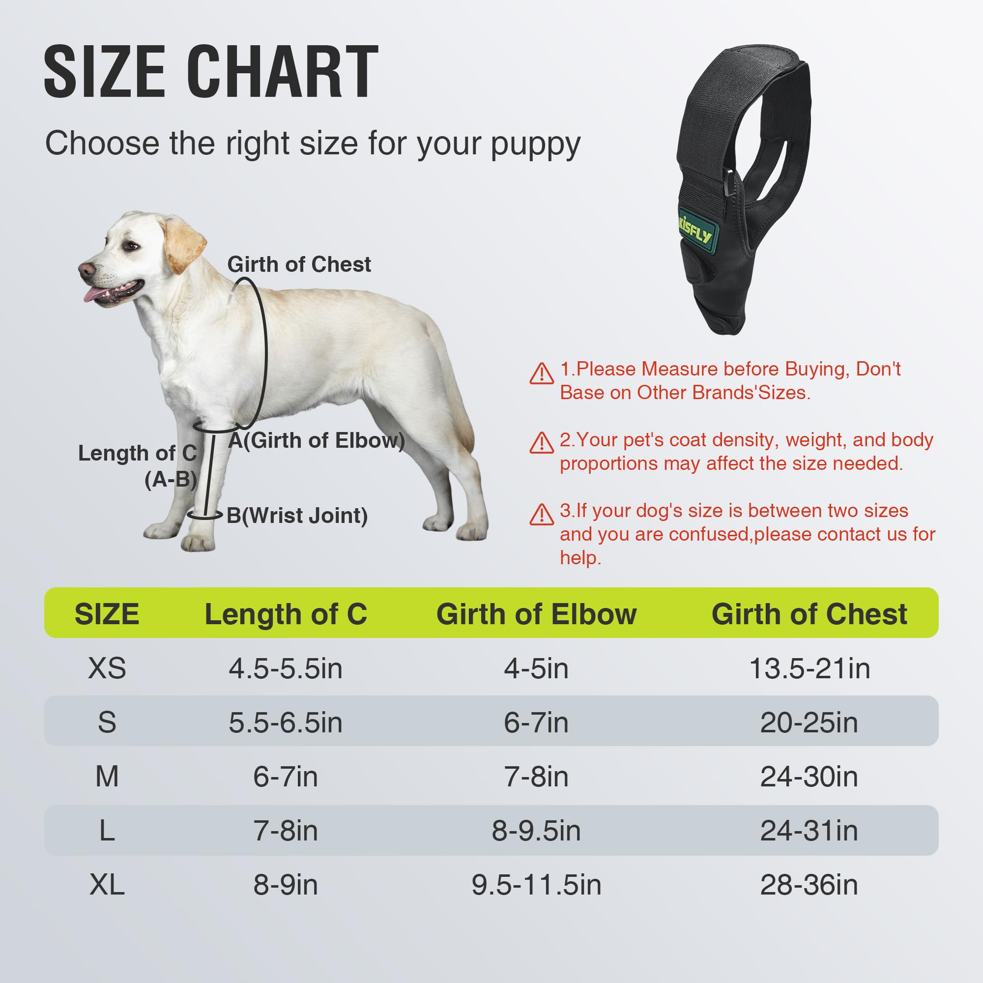 Ajuste regulable de codo para perros, mayor confort.