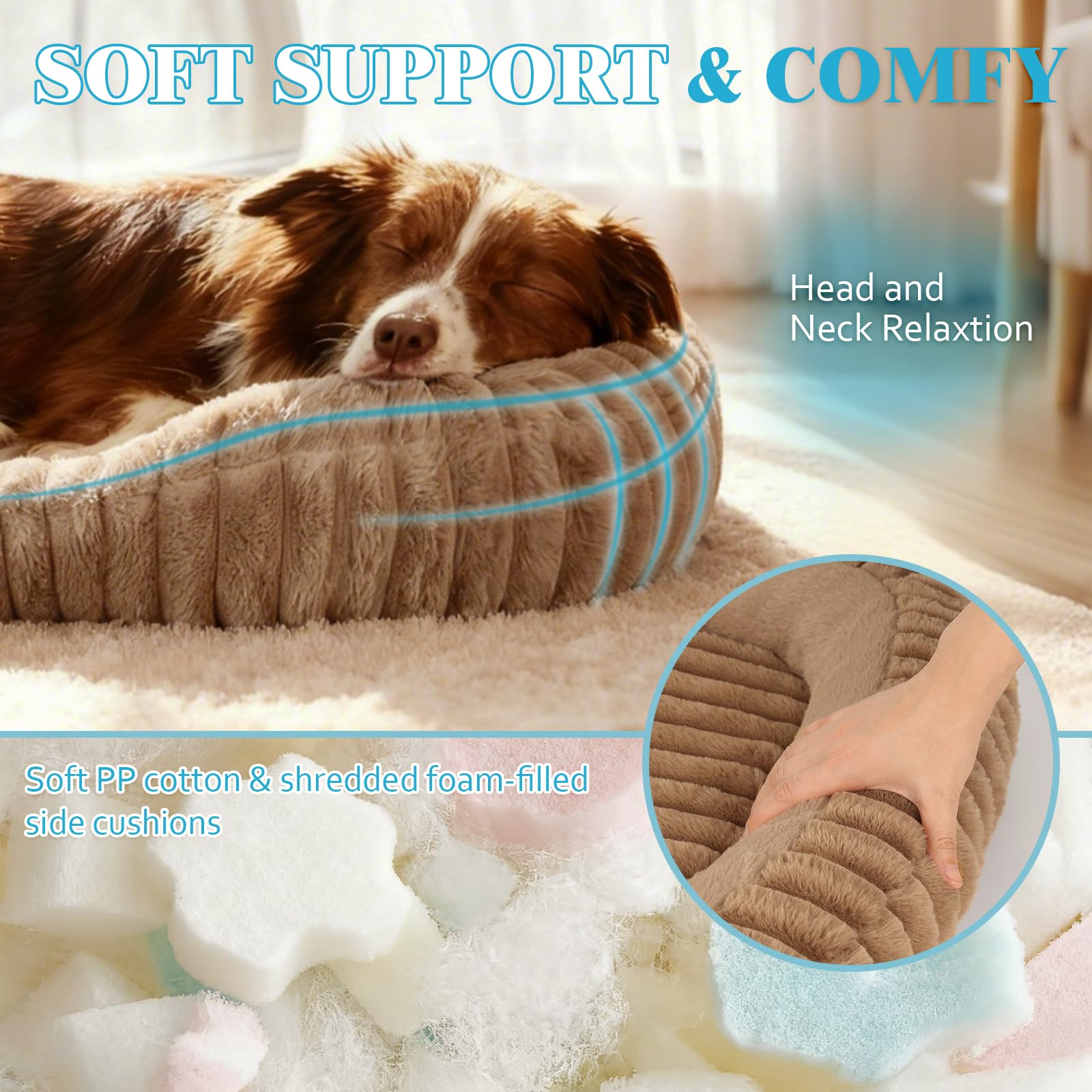 KISIMUY funda-desmontable-lavable de cama-perro facilita limpieza rápida.