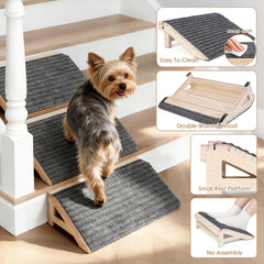 Rampa de madera portátil KISIMUY para perros, fácil de mover