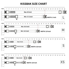 KISSBAK collar grande, ajuste suave y fácil de poner.