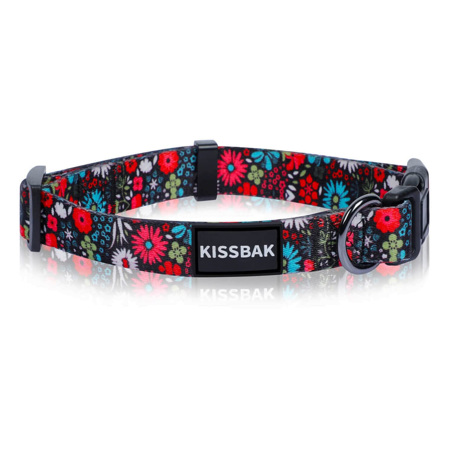 KISSBAK collar grande floral, tamaño L ideal para razas grandes.