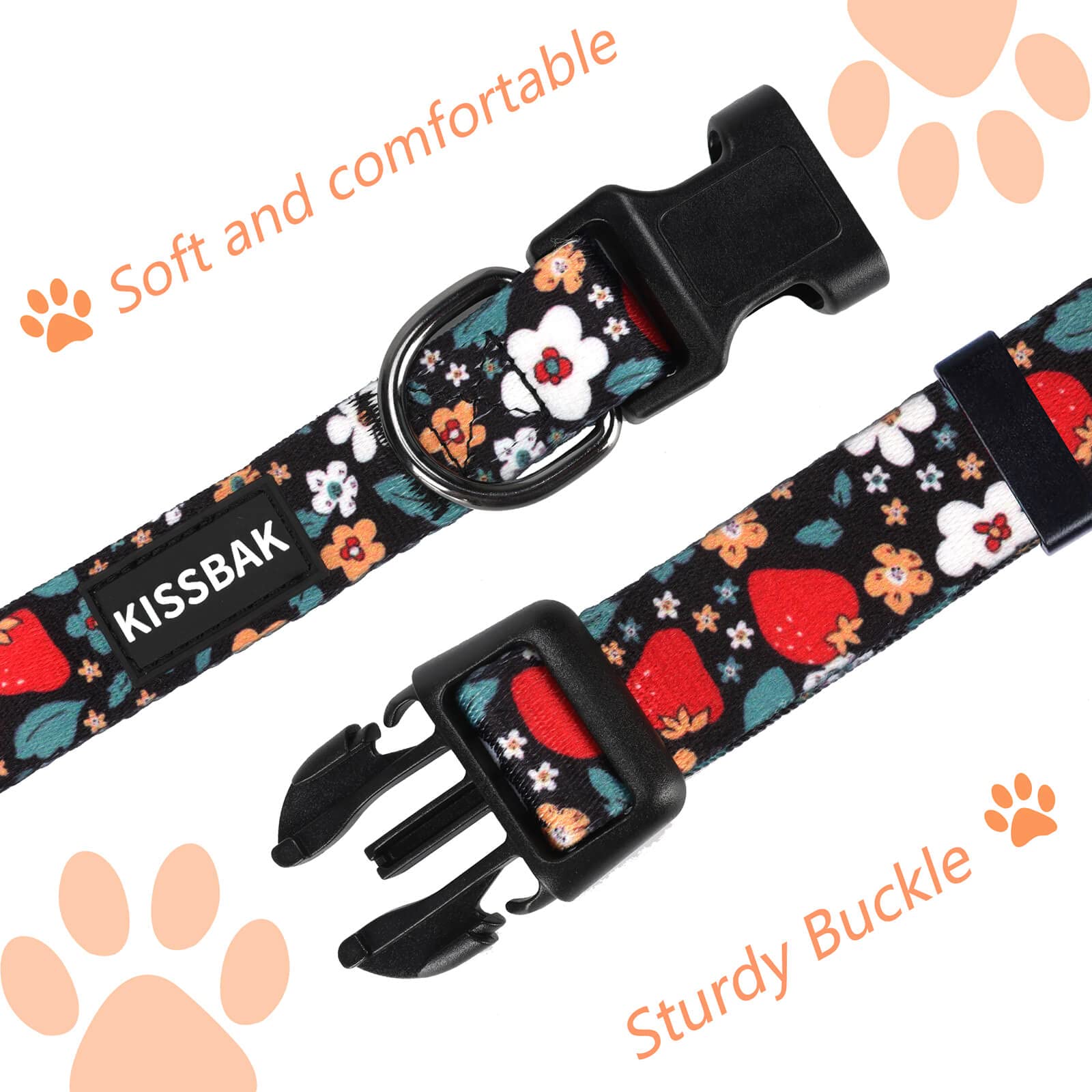 KISSBAK collar grande anilla D resistente para seguridad.