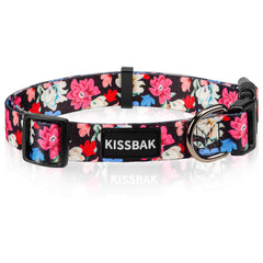 Collar Kissbak para perros pequeños con diseño floral primaveral, cómodo y duradero.