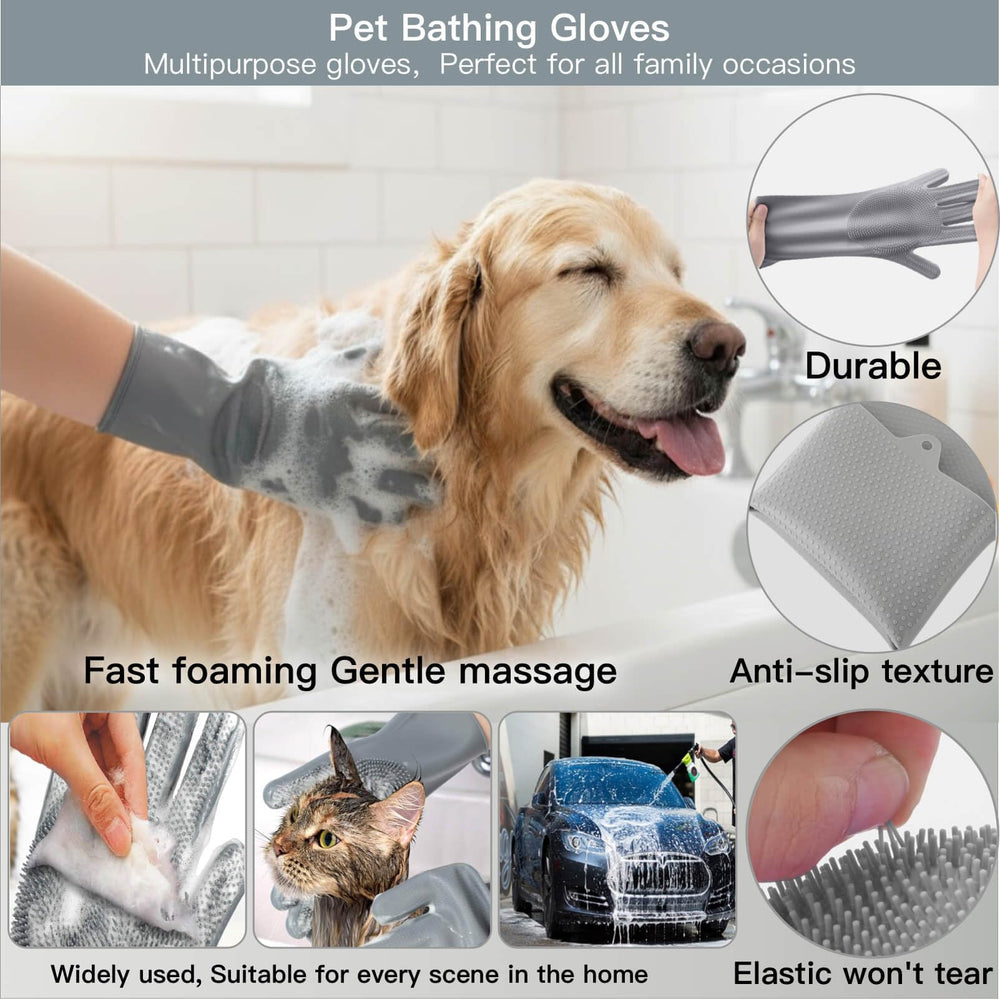 Kit de cuidado mascotas: cepillo para gatos con masaje suave.