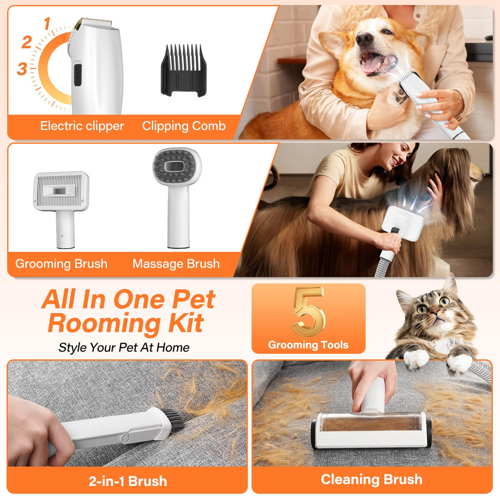 Equipo silencioso: kit de aseo para perros con 60 dB para sesiones tranquilas