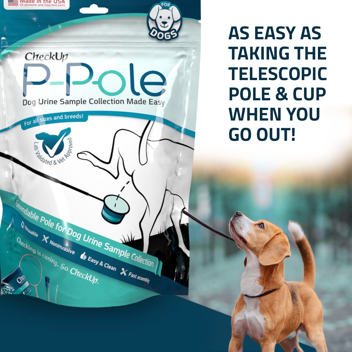 KIT4CAT CheckUp P-Pole: tazas desmontables para transportar orina fácilmente
