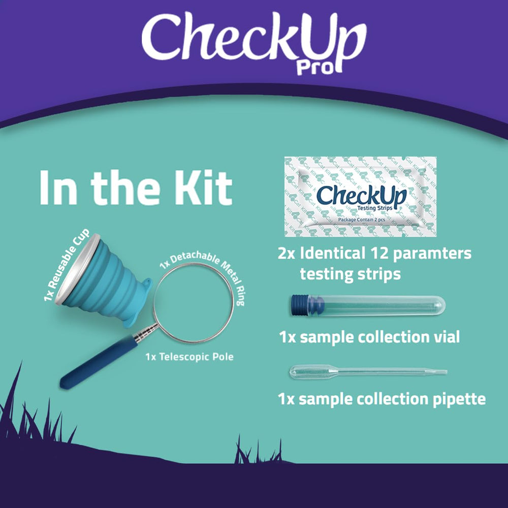KIT4CAT CheckUp Pro muestra 10 indicadores urinarios