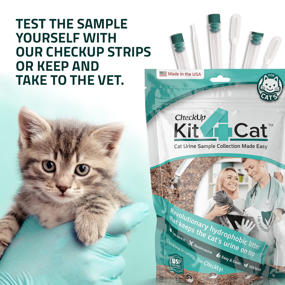 KIT4CAT tubos de pruebas para monitoreo de salud en casa.