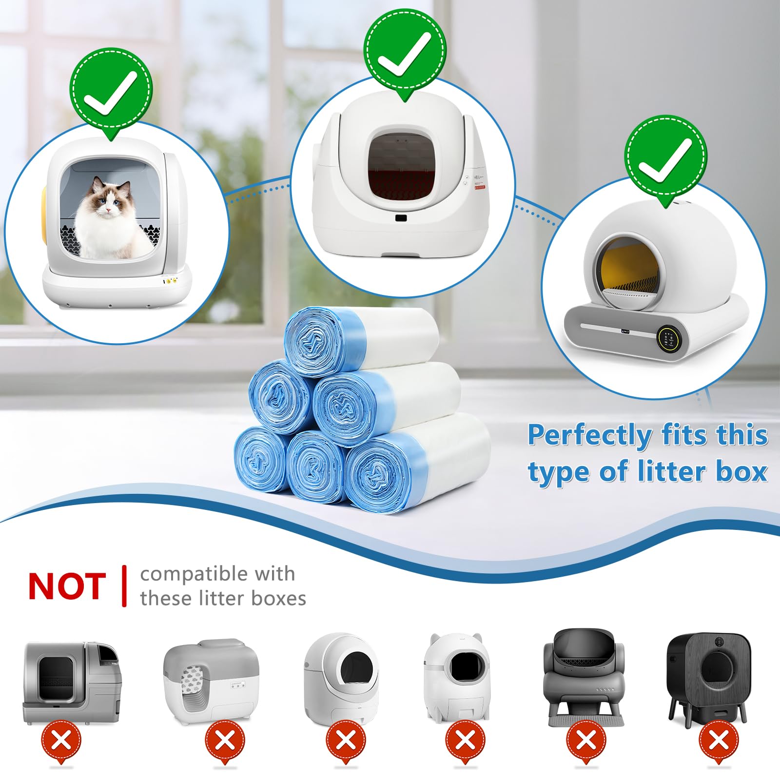 Kitcanis funda compatible con MeoWant MW-SC01/SC02, fácil desecho