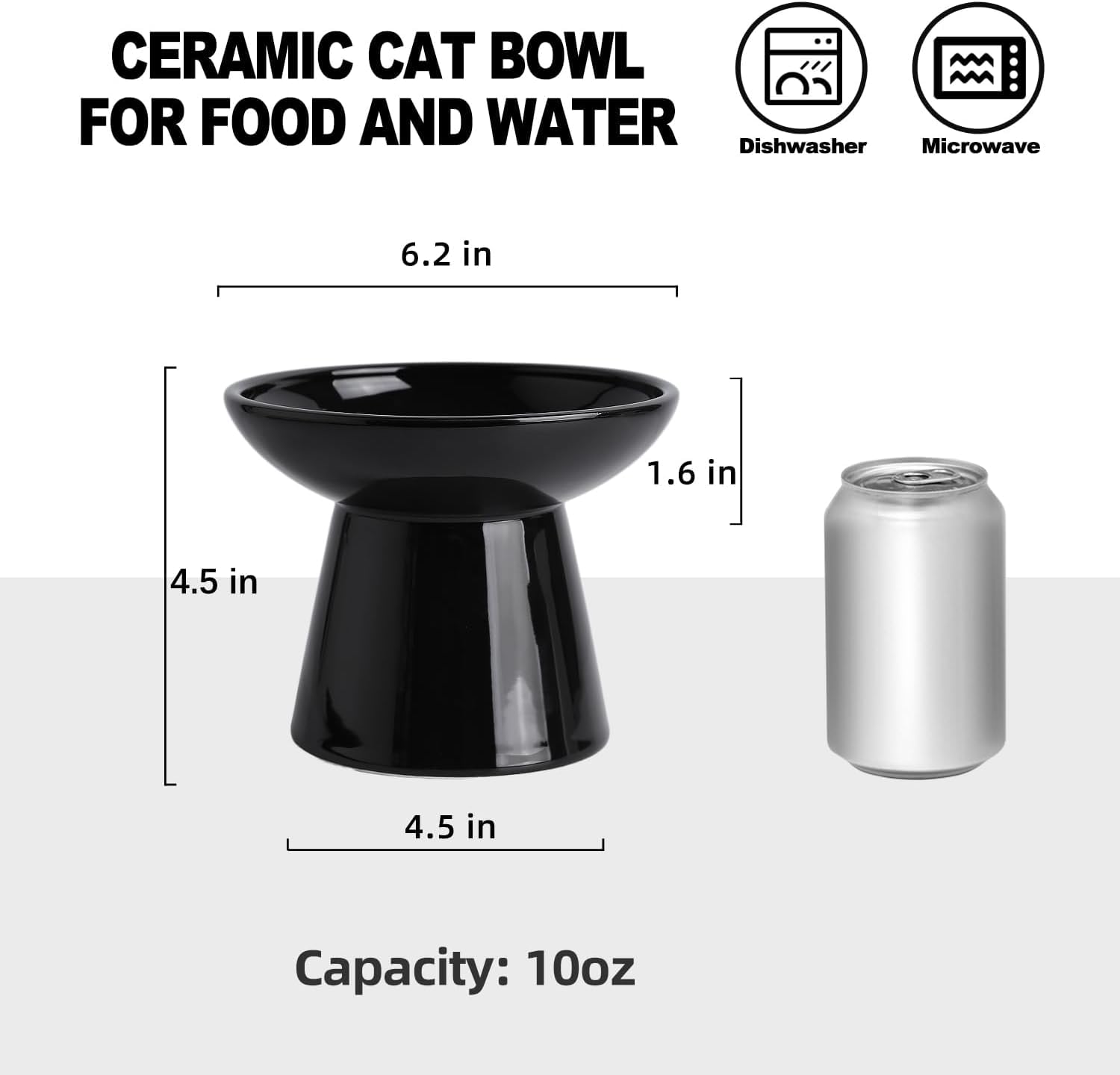 Conjunto tazones ceramicos elevados KitchenLestar, duraderos y faciles de limpiar para mascotas