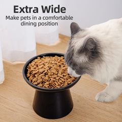 kitchenlestar tazón cerámico alto para gatos, estilo moderno