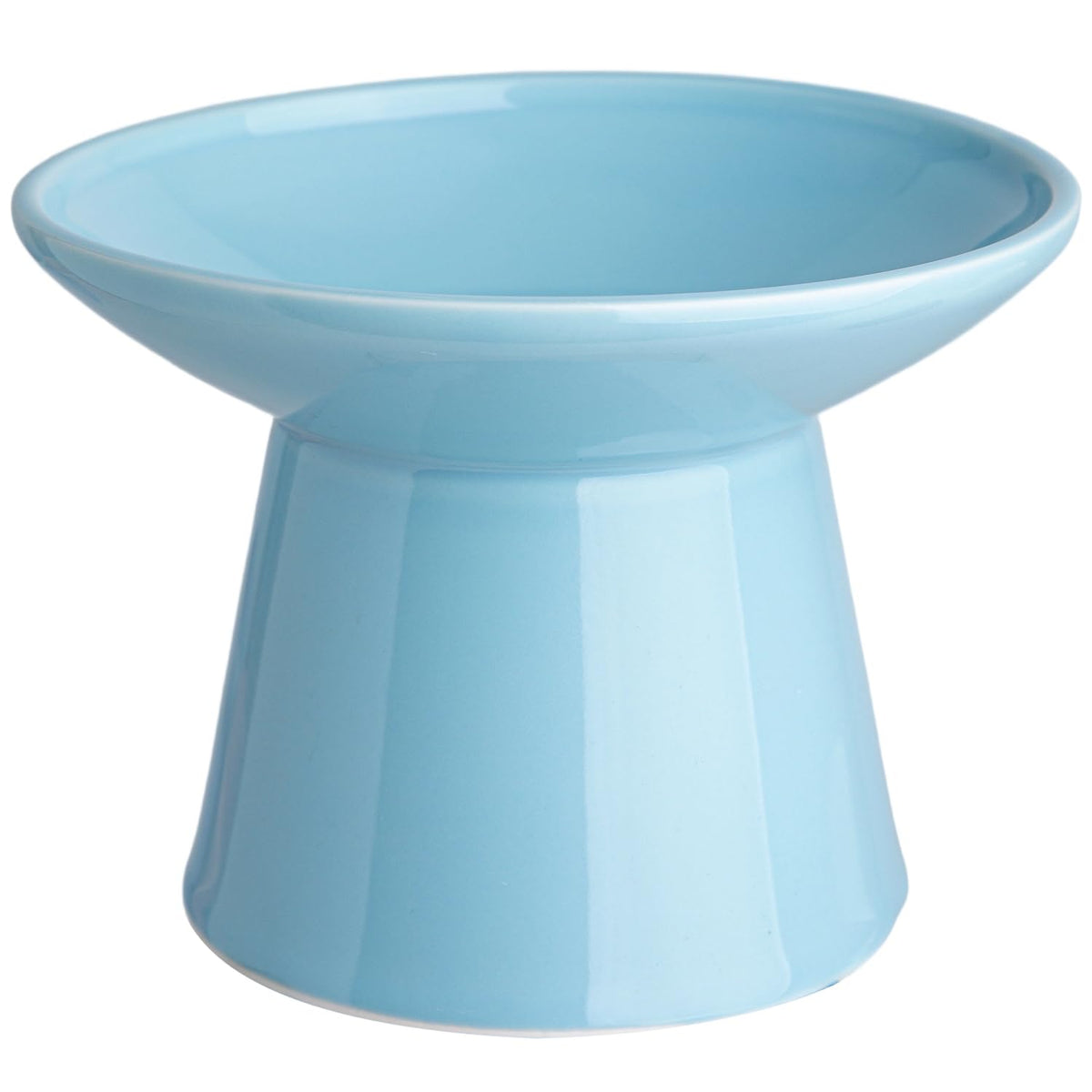 KITCHENLESTAR tazón elevado azul para gatos, facilita acceso cómodo a la comida.