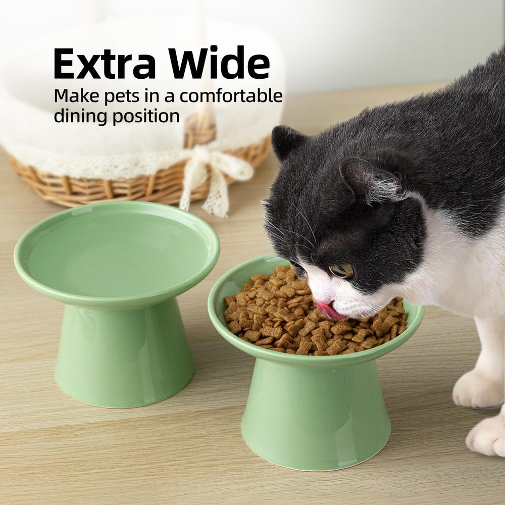 KitchenLestar tazon gato ergonomico altura apoya postura al comer
