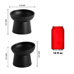 Tazón para gato inclinado KITCHENLESTAR de 8 oz, diseño ergonómico.