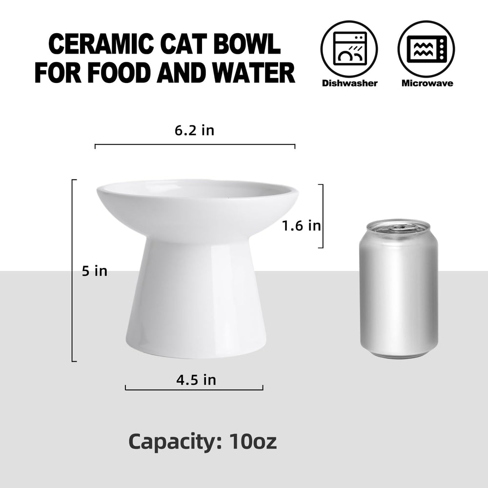 KITCHENLESTAR tazon elevado ergonómico para gatos mayores y perros pequeños