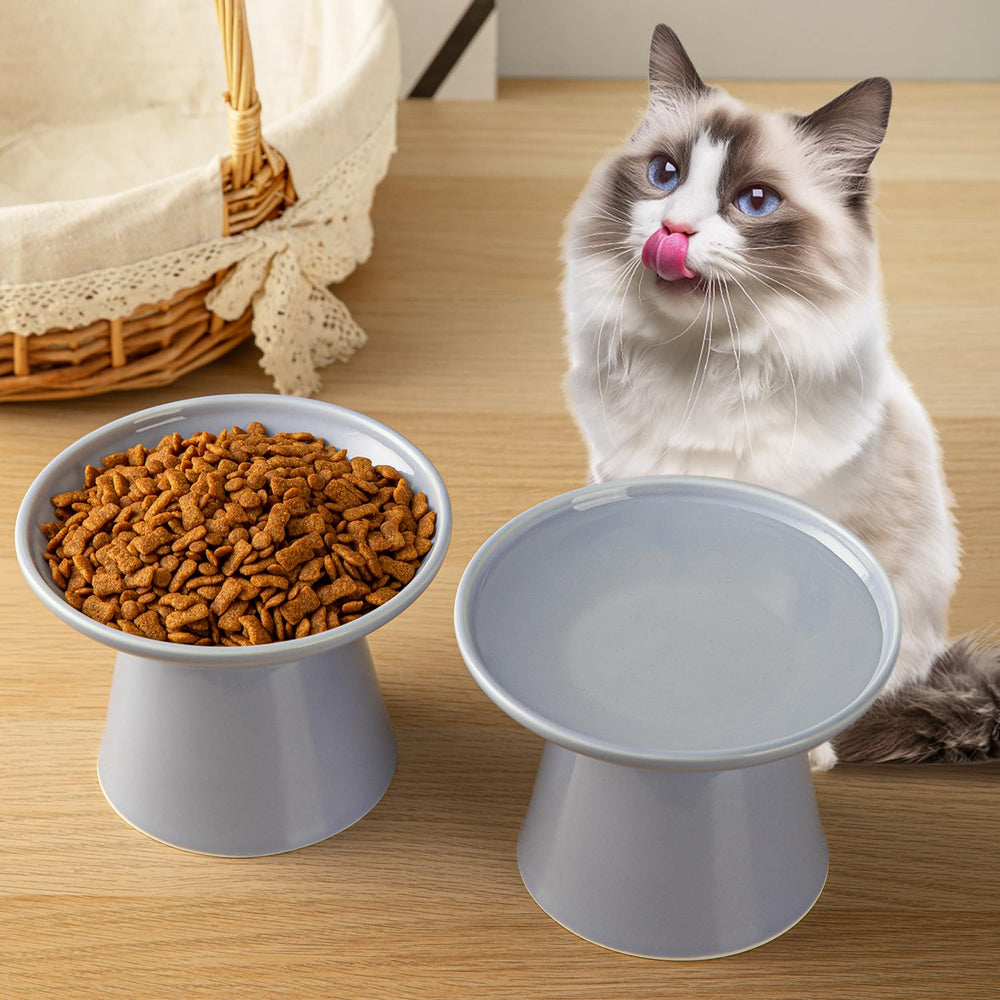 KITCHENLESTAR tazón-regalo-mascotas-cerámica-elevada, diseño moderno y práctico.