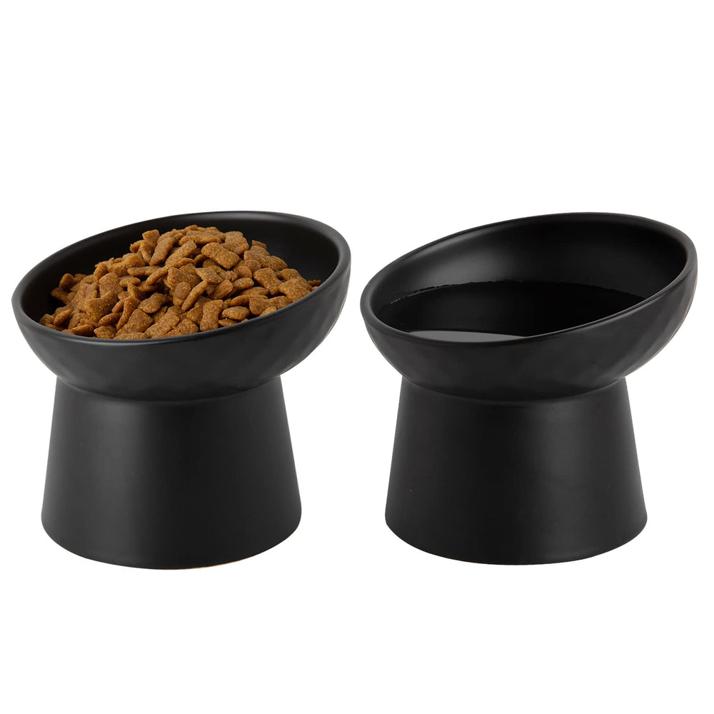 Tazones elevados para gatos de KITCHENLESTAR en cerámica, comodidad al comer.
