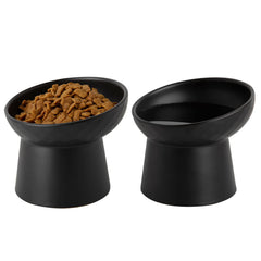 Tazones elevados para gatos de KITCHENLESTAR en cerámica, comodidad al comer.