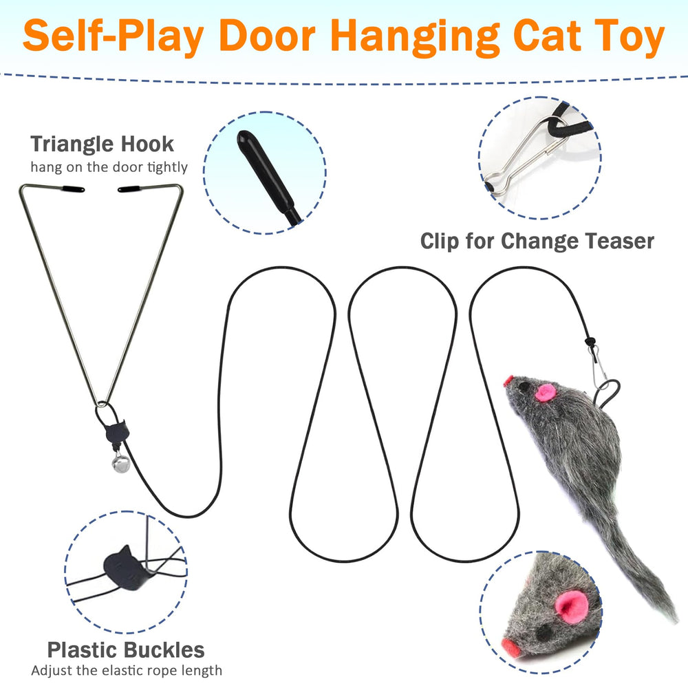 KITCHSTAR Juguete ratón para gatos, ideal para persecución y juego suave.