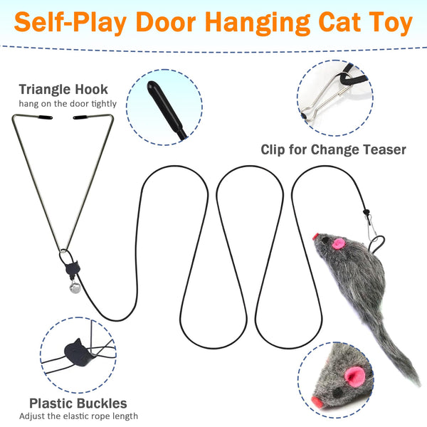 KITCHSTAR Juguete ratón para gatos, ideal para persecución y juego suave.