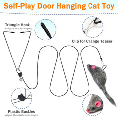 KITCHSTAR Juguete ratón para gatos, ideal para persecución y juego suave.