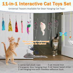 KITCHSTAR Pelota catnip y cuerda de felpa, estimula exploración sensorial.
