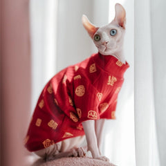 Camiseta Kitipcoo para gato sin pelo con ajuste perfecto para facilitar ponérsela.