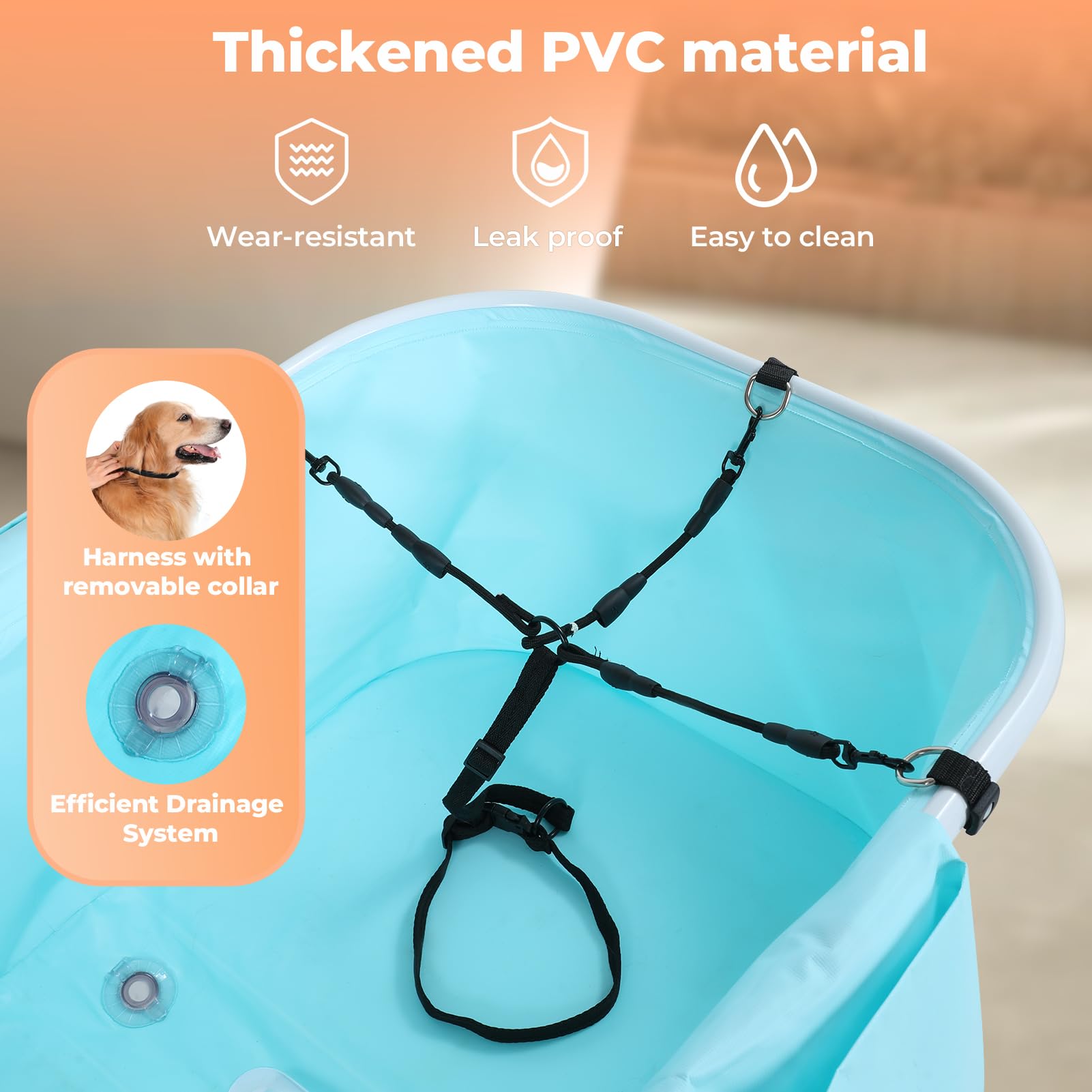 KITPLUS Bañera elevada, plegable y ligera para almacenamiento compacto