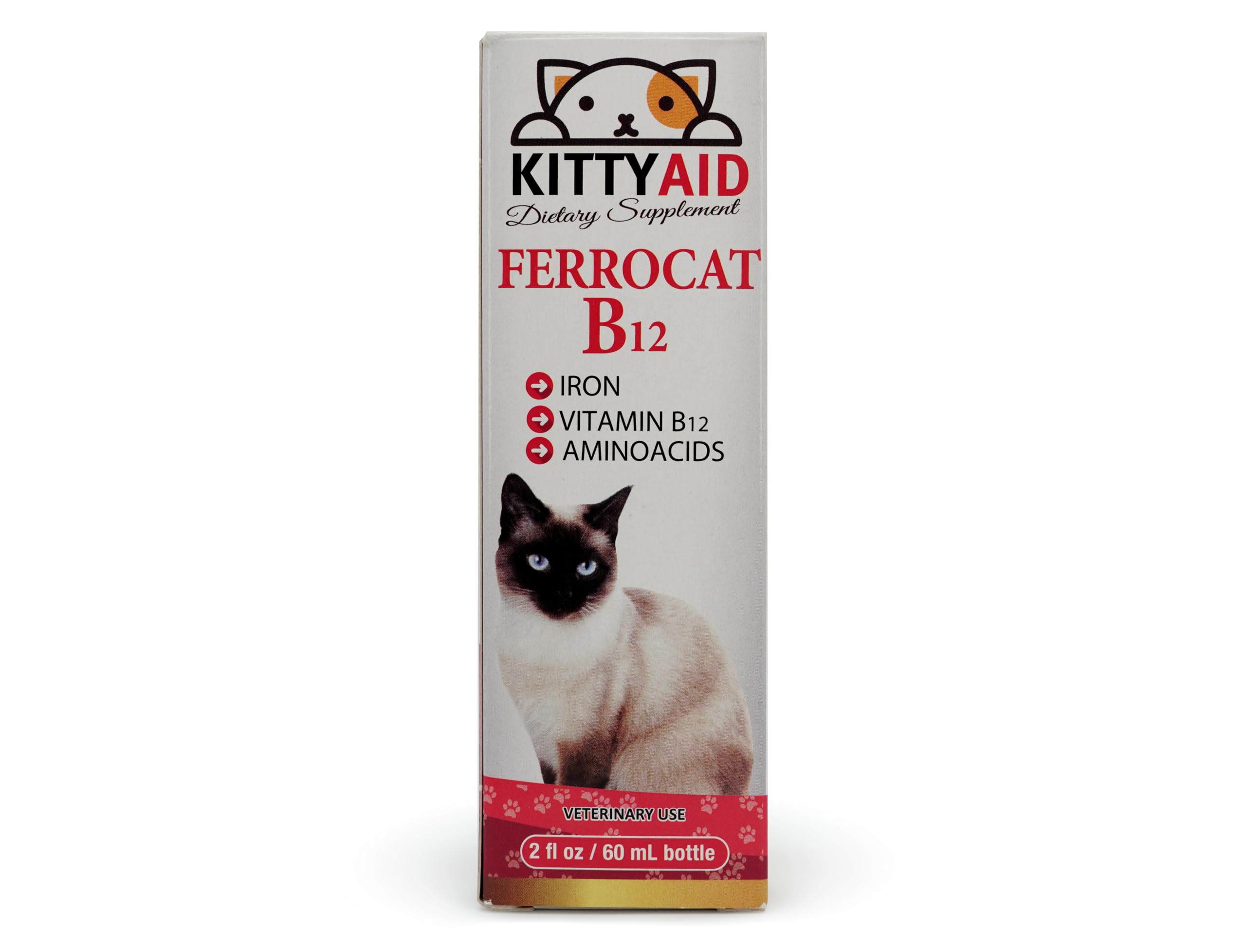 Frasco Ferrocat B12 de 60 ml listo para uso diario.