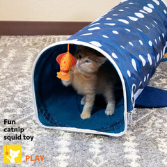 Kitty City calamar colgante, estímulo visual para golpear y perseguir.