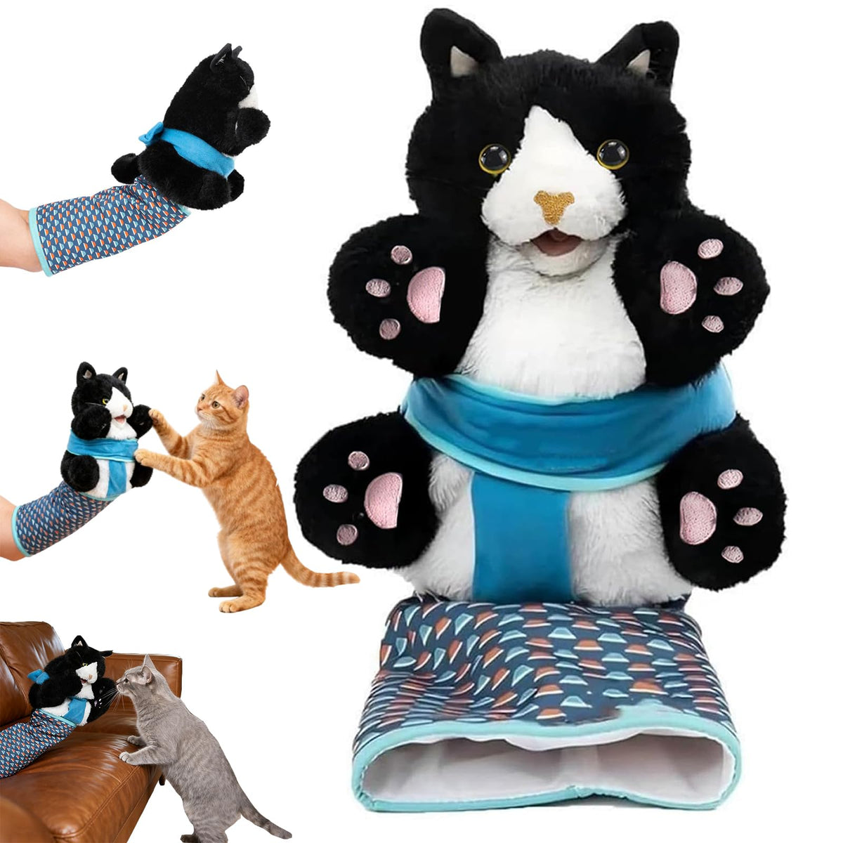 Kitty Karate: Marioneta de Gato Peluche para juego interactivo