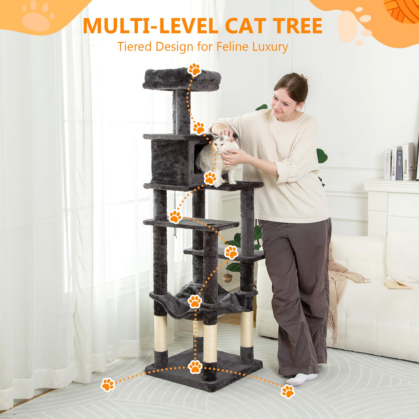 KITTY KINGDOM cueva para gatos brinda refugio íntimo y seguro para siestas