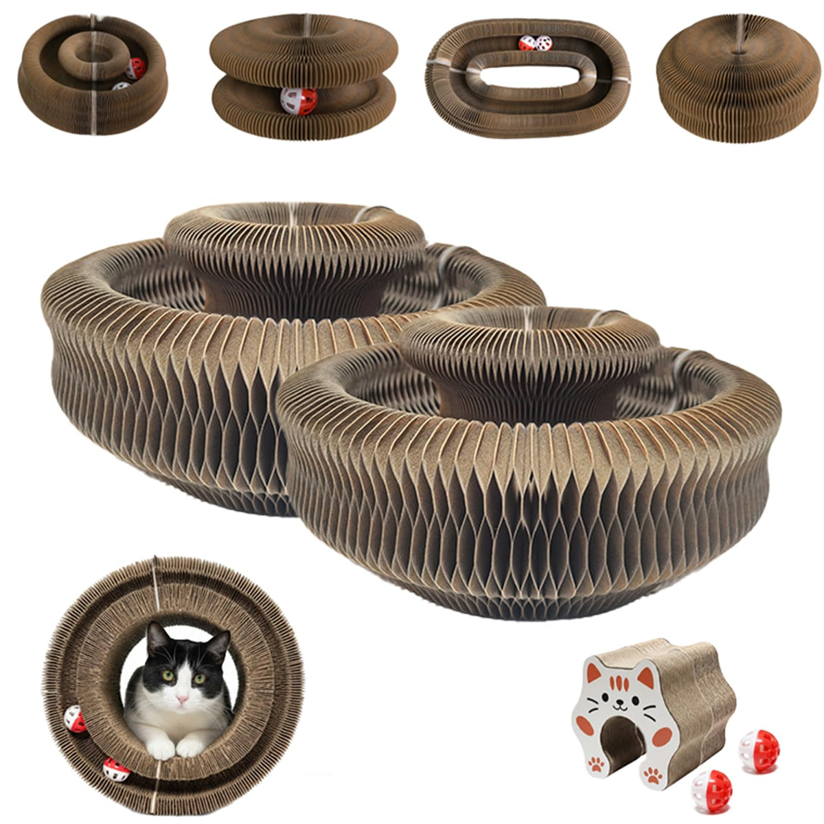 Kitty Kurlz: juguete gato plegable magnético para juego activo.