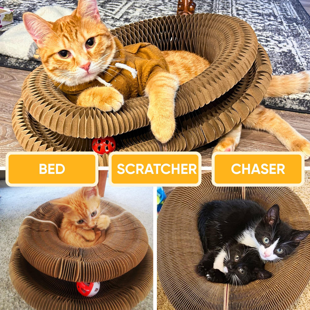 Kitty Kurlz: rascador de cartón reversible para rascar y proteger muebles