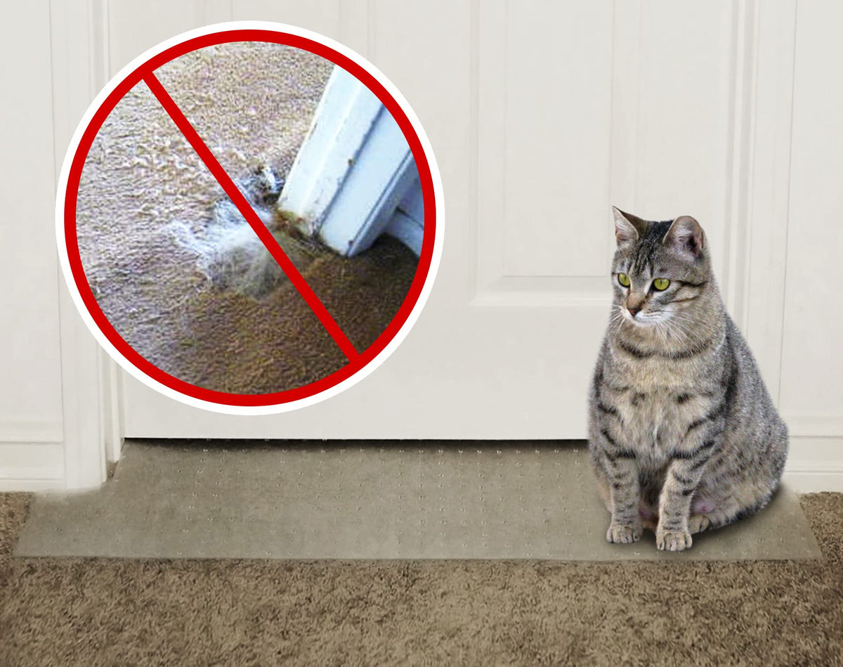 KittySmart parador de alfombra en la puerta evita arañados de forma instantánea.