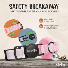 KittyTag collar AirTag: resistente al agua para exteriores.