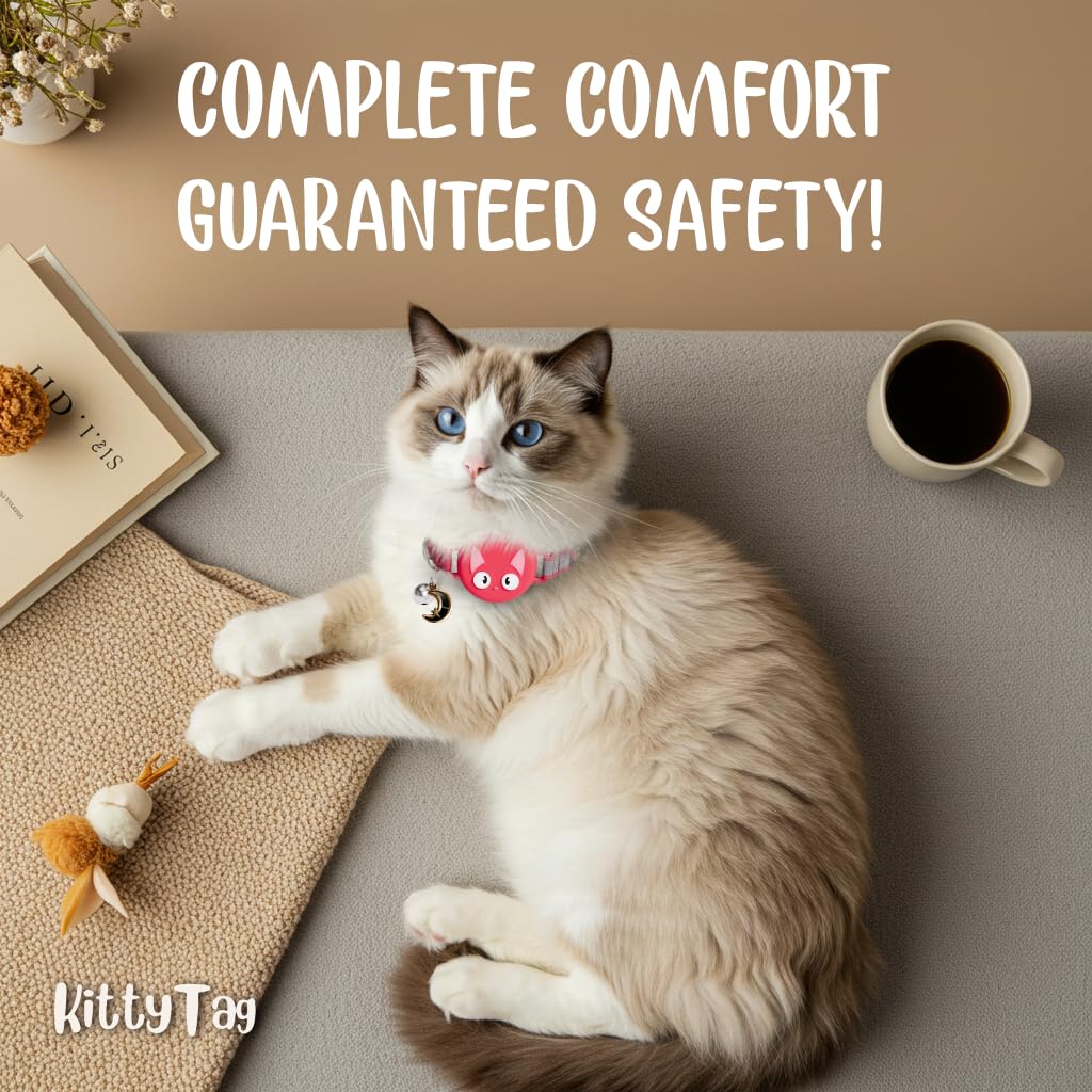 Ajuste cómodo KittyTag para uso prolongado sin irritaciones.