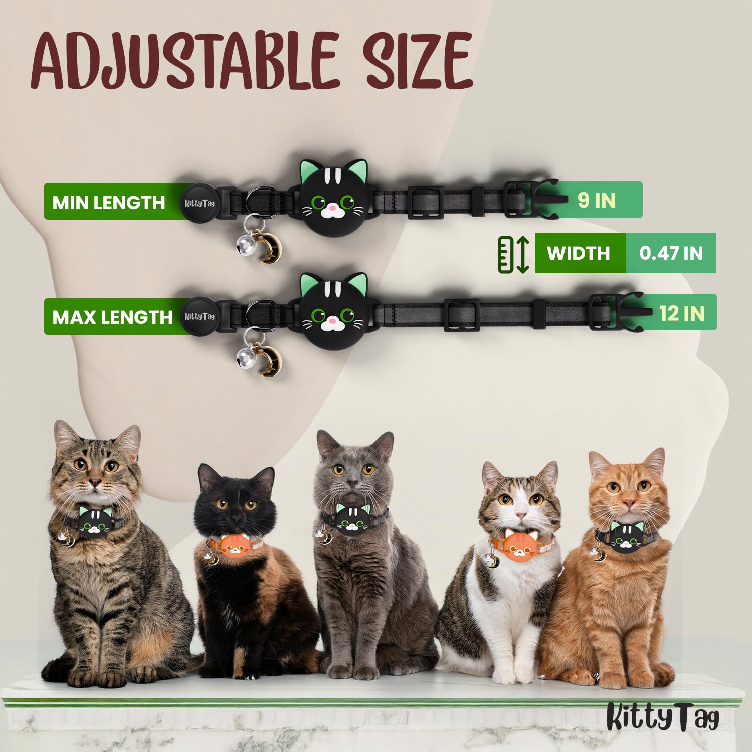 KittyTag collar con campana para localizarlo fácilmente