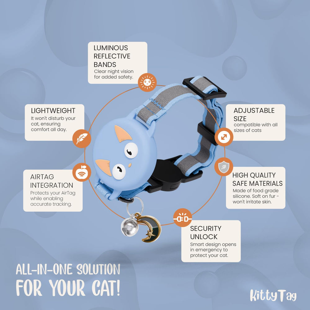 KittyTag con AirTag para localización desde el teléfono móvil.