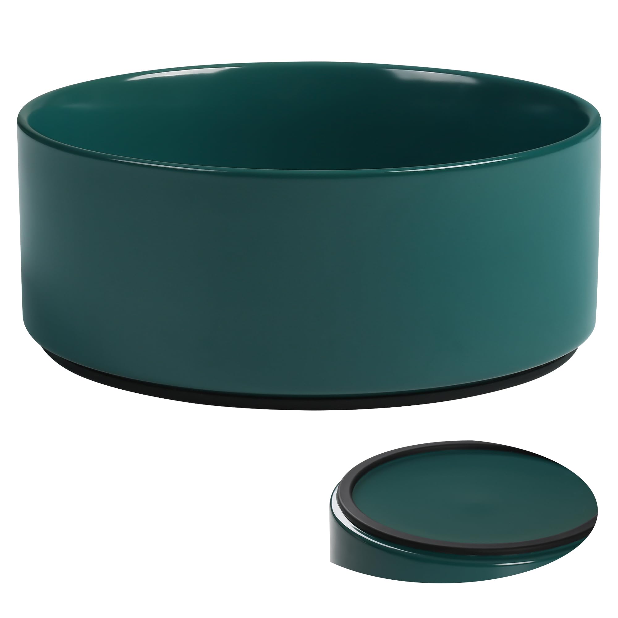 Kitwinney tazón grande de cerámica con base de silicona para evitar deslizamientos.