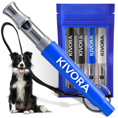 KIVORA silbato para perro conjunto cuatro colores azul negro blanco