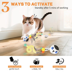 KiwiLove Juguete Gato Cola Pluma para persecución y juego activo.