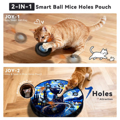 KiwiLove Juguete Gato Interactivo: tapete con 7 agujeros para acertijos estimulantes.