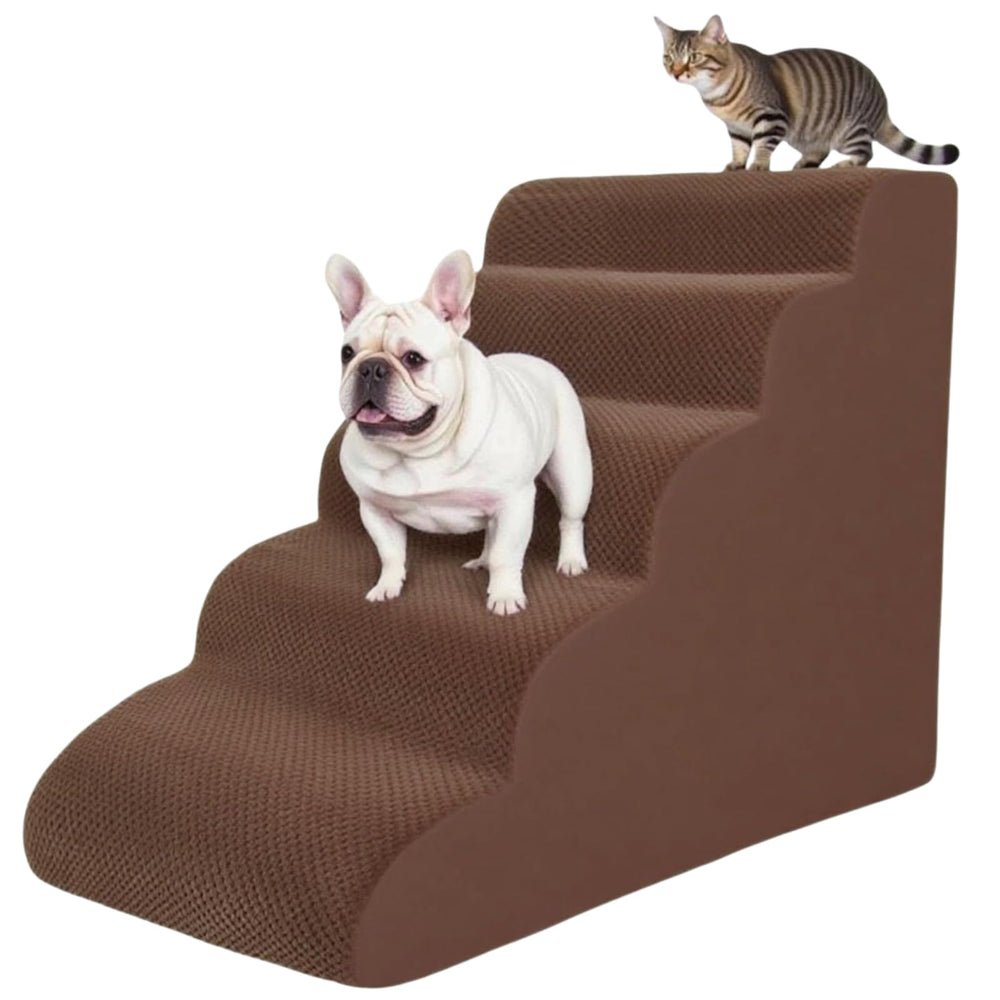 KIWIWOOF escalones 5 pasos para cama alta, cómodo y estable.
